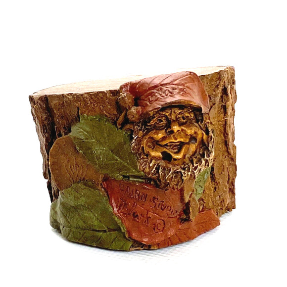 Vintage Thomas F Clark Gnome Riser 3 Tree Stump 1985 #83 Carin Studio - Picture 1 of 2